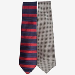Lot of 2 ties Brooks Bros Hilfiger silk